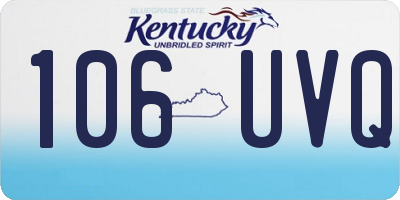KY license plate 106UVQ