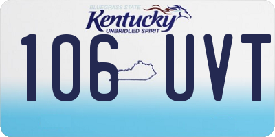 KY license plate 106UVT