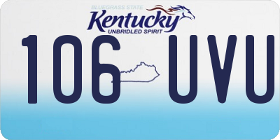 KY license plate 106UVU