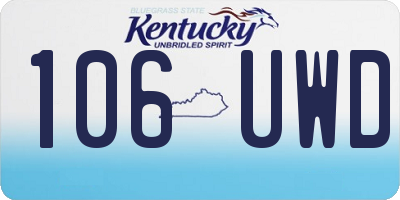 KY license plate 106UWD