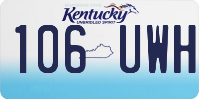KY license plate 106UWH