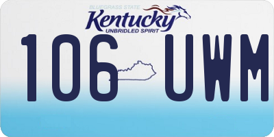 KY license plate 106UWM