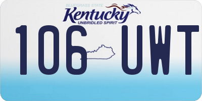 KY license plate 106UWT