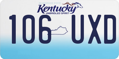 KY license plate 106UXD