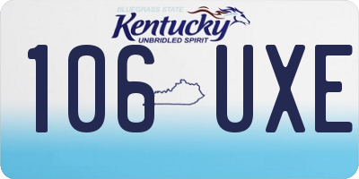 KY license plate 106UXE