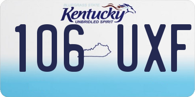 KY license plate 106UXF