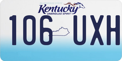 KY license plate 106UXH