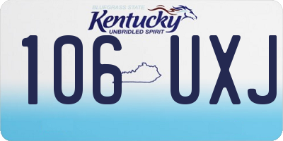 KY license plate 106UXJ