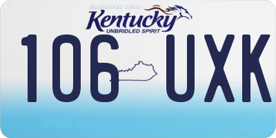 KY license plate 106UXK