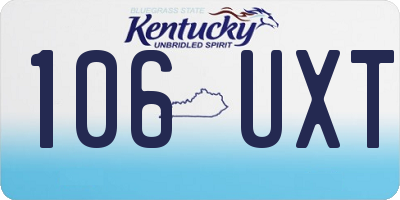 KY license plate 106UXT