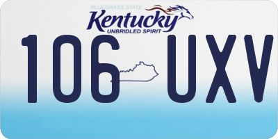 KY license plate 106UXV