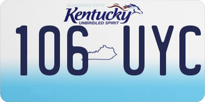 KY license plate 106UYC