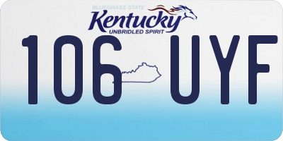 KY license plate 106UYF