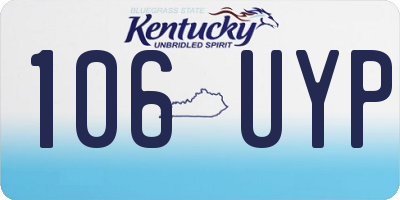 KY license plate 106UYP