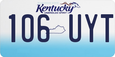 KY license plate 106UYT