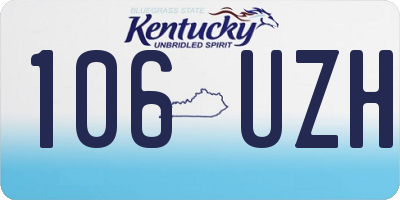 KY license plate 106UZH