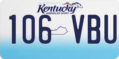 KY license plate 106VBU