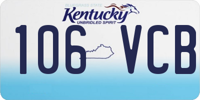 KY license plate 106VCB