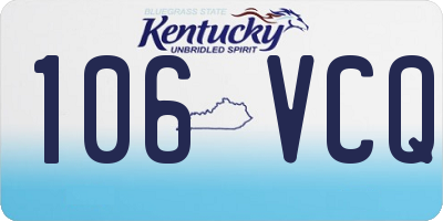 KY license plate 106VCQ
