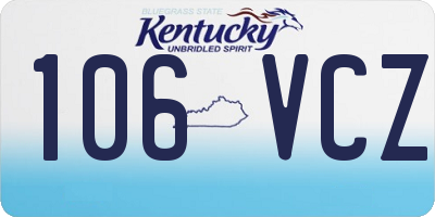 KY license plate 106VCZ