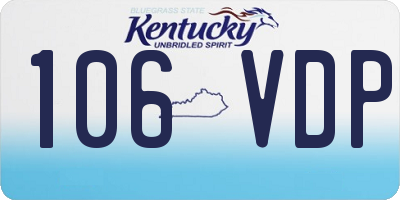 KY license plate 106VDP
