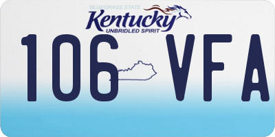 KY license plate 106VFA