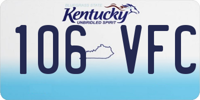 KY license plate 106VFC