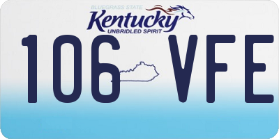 KY license plate 106VFE