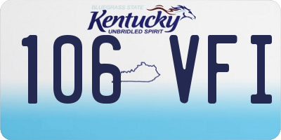 KY license plate 106VFI