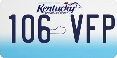 KY license plate 106VFP