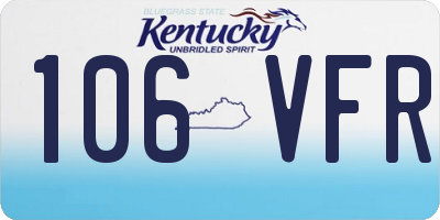 KY license plate 106VFR