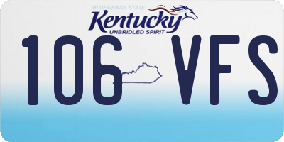 KY license plate 106VFS