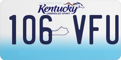 KY license plate 106VFU