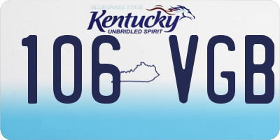 KY license plate 106VGB