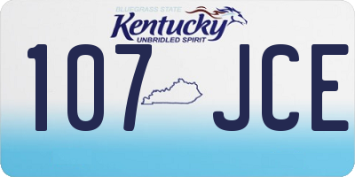 KY license plate 107JCE