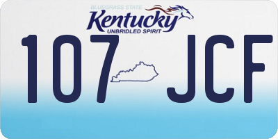 KY license plate 107JCF