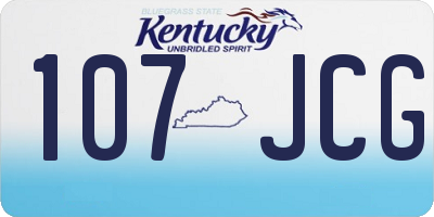 KY license plate 107JCG
