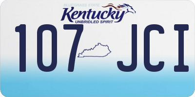 KY license plate 107JCI