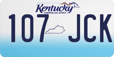 KY license plate 107JCK