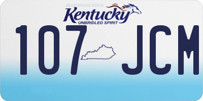 KY license plate 107JCM