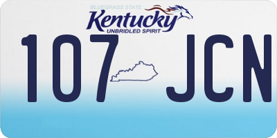 KY license plate 107JCN