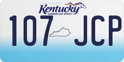 KY license plate 107JCP