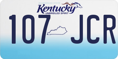 KY license plate 107JCR