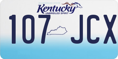 KY license plate 107JCX