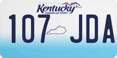 KY license plate 107JDA
