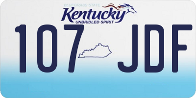 KY license plate 107JDF