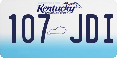 KY license plate 107JDI