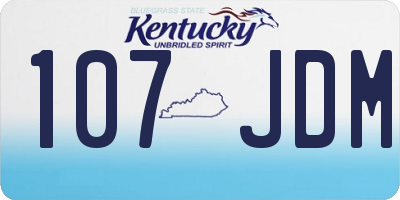 KY license plate 107JDM