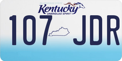 KY license plate 107JDR