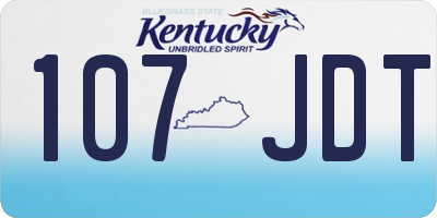 KY license plate 107JDT
